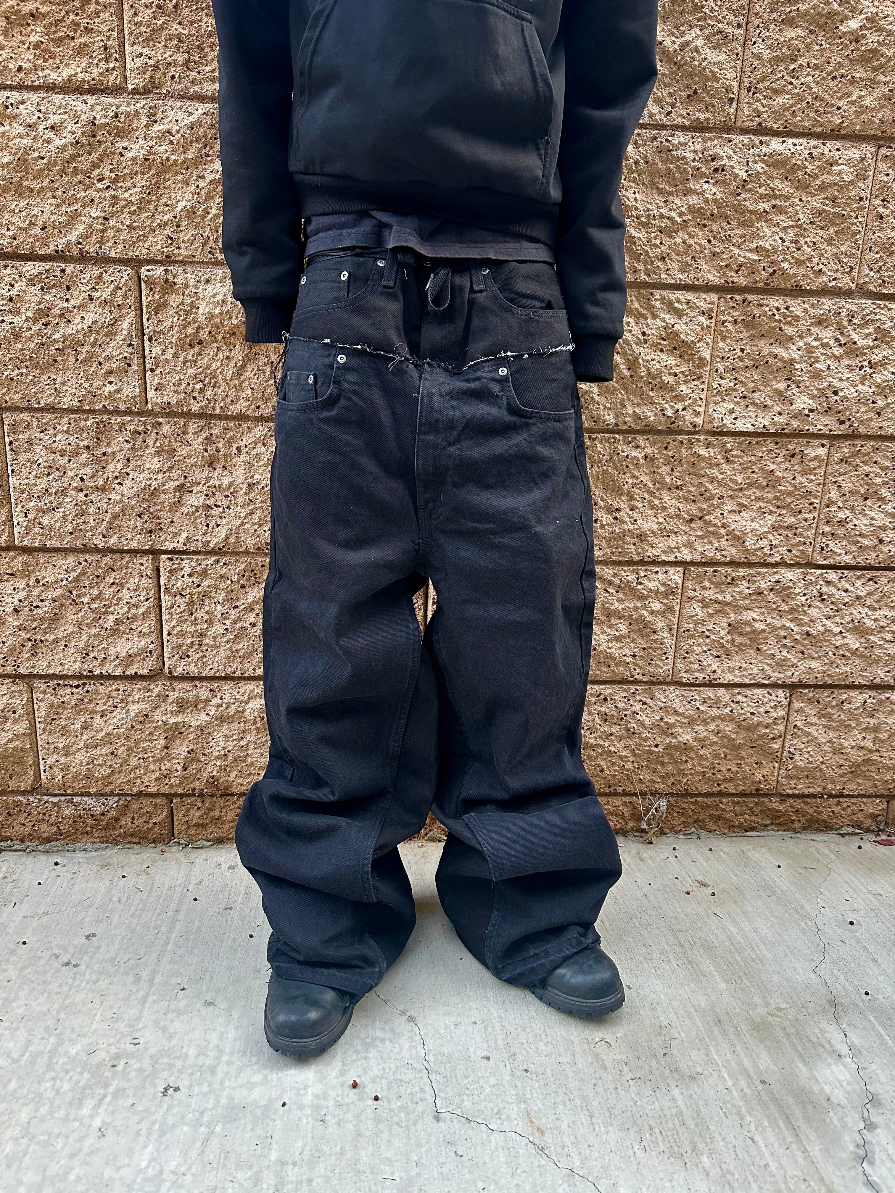 "Layered BlackOut" Denim